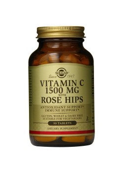 VITAMINA C 1500MG ROSE HIPS 90 COMPRIMIDOS - SOLGAR - 033984024205