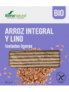 TOSTADAS DE ARROZ INTEGRAL CON LINO 85GR BIO - SORIA NATURAL - 8422947805043