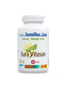 ACEITE DE SEMILLAS DE LINO 90 PERLAS - SURAVITASAN - 628747101837
