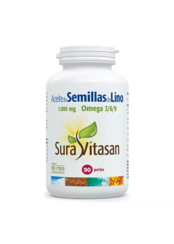 ACEITE DE SEMILLAS DE LINO 90 PERLAS - SURAVITASAN - 628747101837