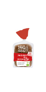 PAN DE MOLDE PROTEINA CON MASA MADRE 400GR BIO - TAHO CEREAL - 8422584010244