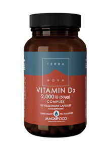 VITAMINA D3 2.000 UI (50 ΜG) COMPLEX 50 CAPSULAS VEGETALES - TERRANOVA - 5060203790462