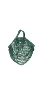 BOLSA DE ALGODÓN ECOLÓGICO DE RED CON ASA CORTA - VERDE - TURTLE BAG - 5060175230478