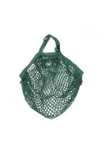BOLSA DE ALGODÓN ECOLÓGICO DE RED CON ASA CORTA - VERDE - TURTLE BAG - 5060175230478