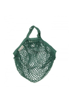 BOLSA DE ALGODÓN ECOLÓGICO DE RED CON ASA CORTA - VERDE - TURTLE BAG - 5060175230478
