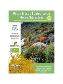 POLEN FRESCO ECOLÓGICO DE ABEJA  FLORES SILVESTRES 334GR - VERDEMIEL ANDALUSIAN ORGANIC HONEY - 8437016762011