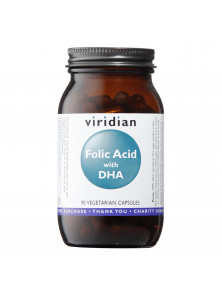 ACIDO FOLICO CON DHA 90 CAPSULAS - VIRIDIAN - 5060003592075