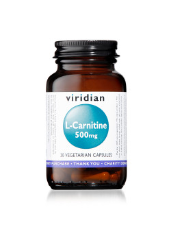 L-CARNITINA (500MG) 30 VEG CAPS - VIRIDIAN - 5060003590156