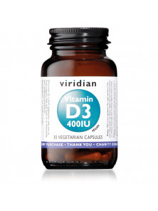 VITAMINA D3 400 UI 30 CAPSULAS - VIRIDIAN - 5060003592686