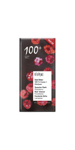 CHOCOLATE NEGRO SUPERIOR 100% CON FRAMBUESA 80 GR BIO - VIVANI - 4044889005479