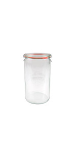 TARRO DE VIDRIO CILÍNDRICO PARA CONSERVA WECK - 1,06 L - WECK - 4037839349761