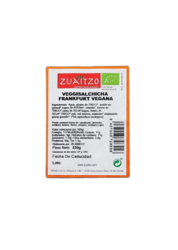 VEGGISALCHICHAS TIPO FRANKFURT 230GR BIO - ZUAITZO - 3396410254056