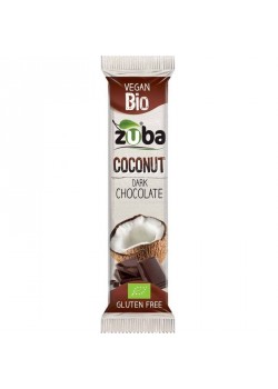 COCONUT BAR DARK CHOCOLATE 53GR BIO - ZUBA - 666016400625
